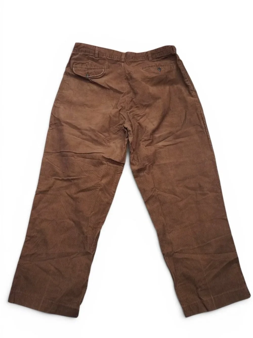 Vtg 90s Polo Ralph Lauren Hammond Corduroy Pants Pleated Cuffed Brown Mens 34x27